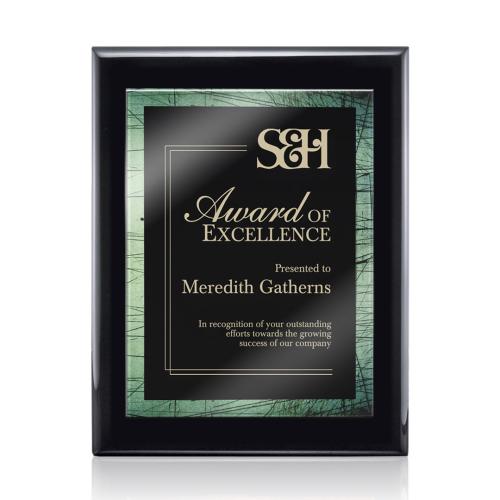 Awards and Trophies - Plaque Awards - Oakleigh/Caprice - Black/Green