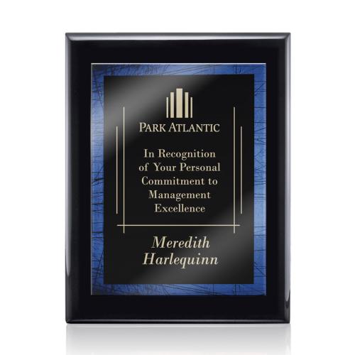 Awards and Trophies - Plaque Awards - Oakleigh/Caprice - Black/Blue