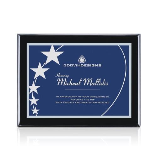 Awards and Trophies - Plaque Awards - Oakleigh/Gemini - Black/Blue