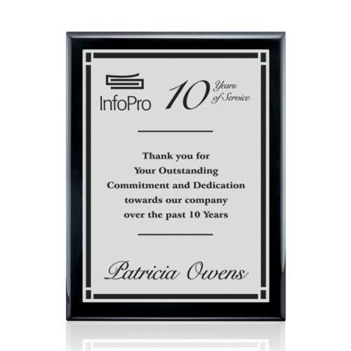 Awards and Trophies - Plaque Awards - Oakleigh/Everett - Black/Satin Silver