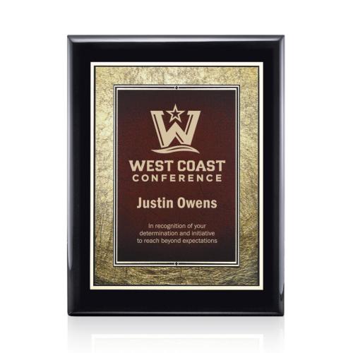 Awards and Trophies - Plaque Awards - Oakleigh/Tamara - Black/Burgundy