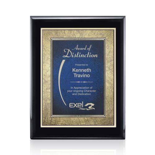 Awards and Trophies - Plaque Awards - Oakleigh/Tamara - Black/Blue
