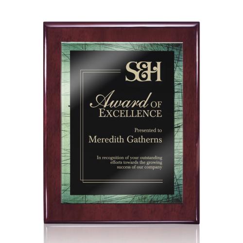 Awards and Trophies - Plaque Awards - Oakleigh/Caprice Plaque - Rosewood/Green