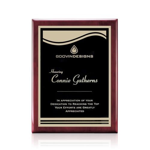 Awards and Trophies - Plaque Awards - Oakleigh/Marietta Plaque - Rosewood/Black