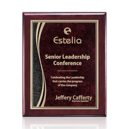 Awards and Trophies - Plaque Awards - Oakleigh/Finch Plaque - Rosewood/Red