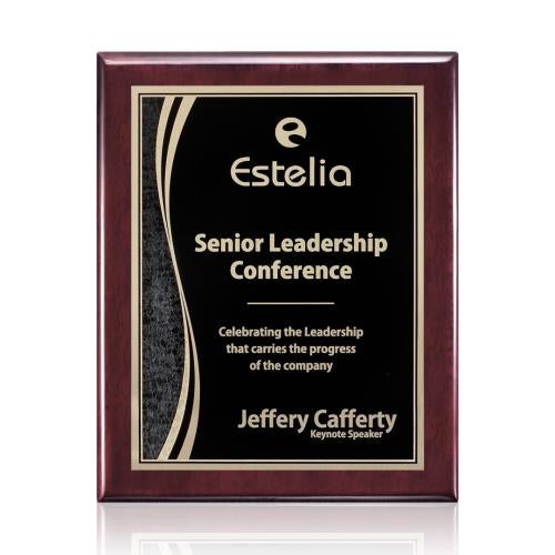 Awards and Trophies - Plaque Awards - Oakleigh/Finch Plaque - Rosewood/Black