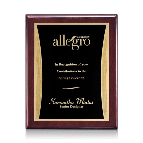 Awards and Trophies - Plaque Awards - Oakleigh/Showtime Plaque - Rosewood/Black