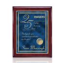 Oakleigh/Contempo Plaque - Rosewood/Blue