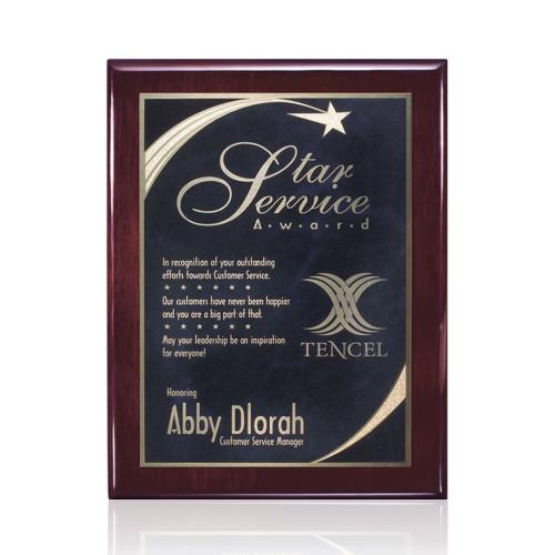 Awards and Trophies - Plaque Awards - Oakleigh/Birchcliff Plaque - Rosewood Finish