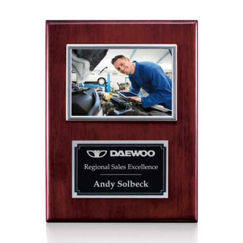 Awards and Trophies - Plaque Awards - Photo Plaques - Metcalfe - Rosewood/Silver