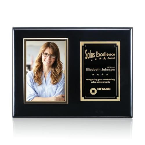 Awards and Trophies - Plaque Awards - Photo Plaques - Metcalfe - Black/Gold