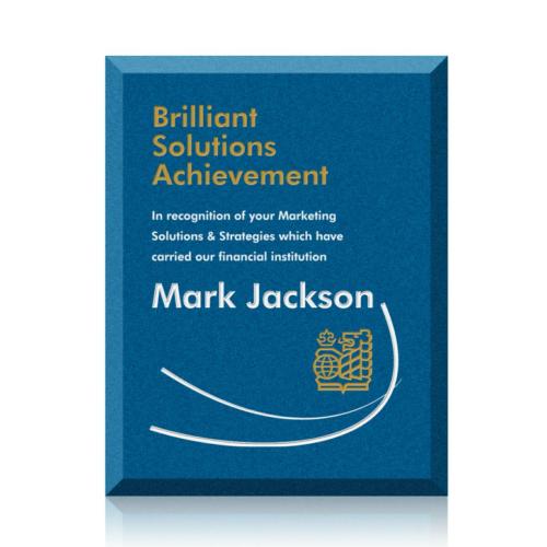 Awards and Trophies - Plaque Awards - Rollinson Plaque - Blue