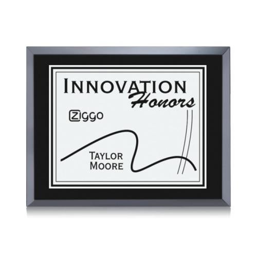 Awards and Trophies - Plaque Awards - Avonlea/Everett Plaque - Black/Silver