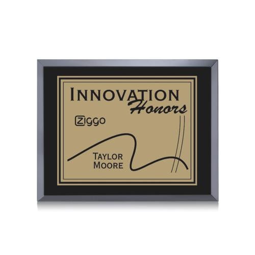 Awards and Trophies - Plaque Awards - Avonlea/Everett Plaque - Black/Gold