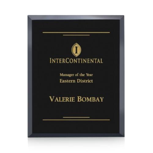 Awards and Trophies - Plaque Awards - Avonlea Plaque - Black