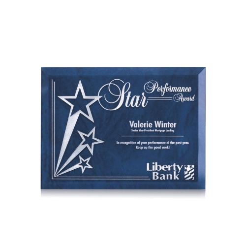 Awards and Trophies - Plaque Awards - Dunsmore Plaque - Blue