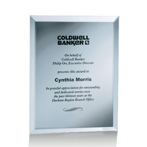Awards and Trophies - Plaque Awards - Mirror Plaque - Silver