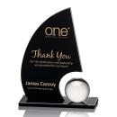 Ravenna Black Globe Crystal Award
