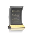 Dominga Black/Gold Crescent Crystal Award