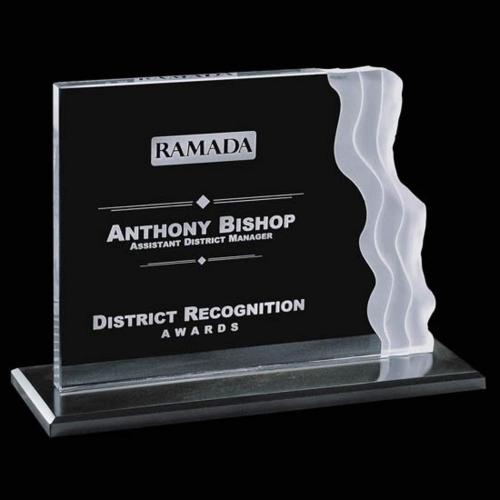 Awards and Trophies - Crystal Awards - Timberlake Rectangle Glass Award