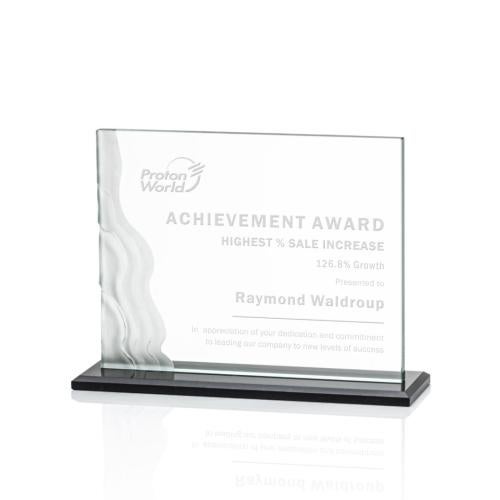 Awards and Trophies - Crystal Awards - Fullerton Rectangle Glass Award