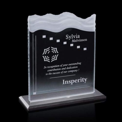 Awards and Trophies - Crystal Awards - Chesapeake Rectangle Glass Award
