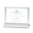 Rainsworth Jade/Silver (Horizontal) Rectangle Glass Award