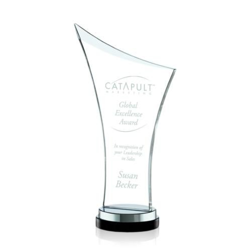 Awards and Trophies - Crystal Awards - Glass Awards - Quarton Jade Peaks Glass Award