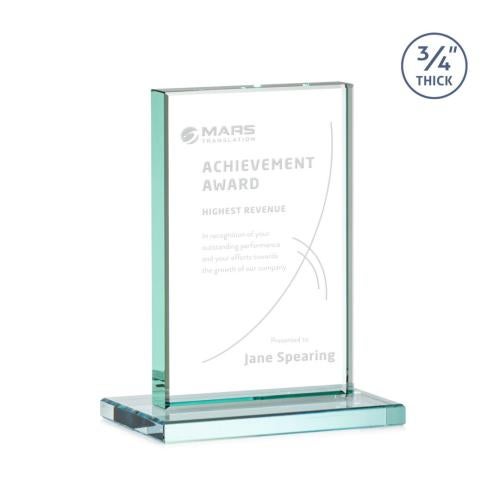 Awards and Trophies - Crystal Awards - Glass Awards - Manhattan Jade Glass Award