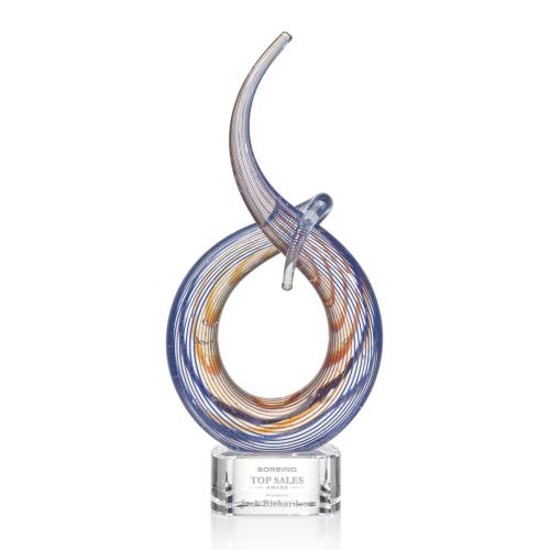 Awards and Trophies - Crystal Awards - Glass Awards - Art Glass Awards - Crewe Unique Glass Award