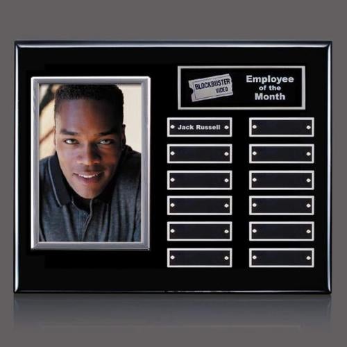 Awards and Trophies - Plaque Awards - Photo (Vert) P/Plaque - Black/Silver