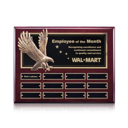 Awards and Trophies - Plaque Awards - Flying Eagle Perpetual - Rosewood