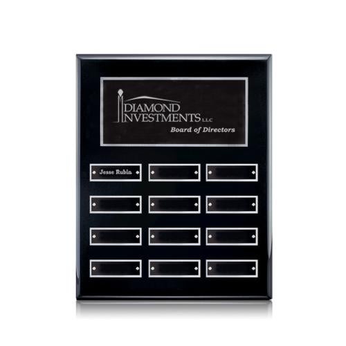 Awards and Trophies - Plaque Awards - Oakleigh Vert Perpetual - Black/Silver