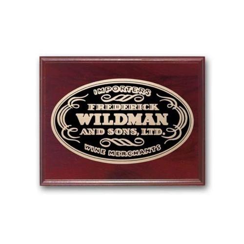 Awards and Trophies - Plaque Awards - Etch/Oxidized Plaq - Mahogany
