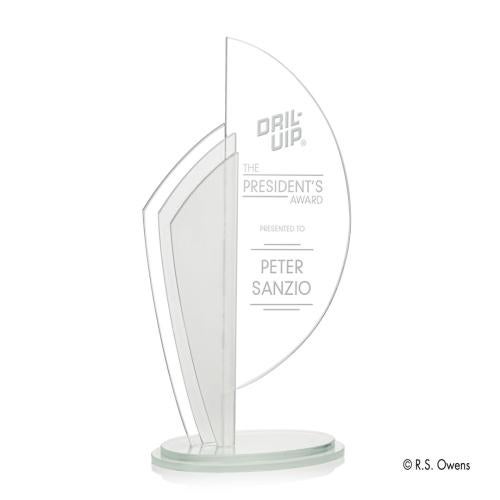Awards and Trophies - Crystal Awards - Nautilus Crescent Crystal Award