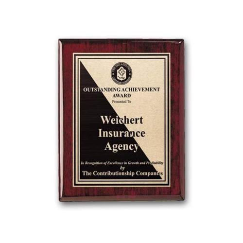 Awards and Trophies - Plaque Awards - Etch/Antiqued Plaq - Rosewood