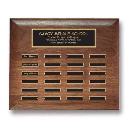 Awards and Trophies - Plaque Awards - American Walnut Perpetual