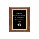 Walnut Finish Plaque w/Rosettes