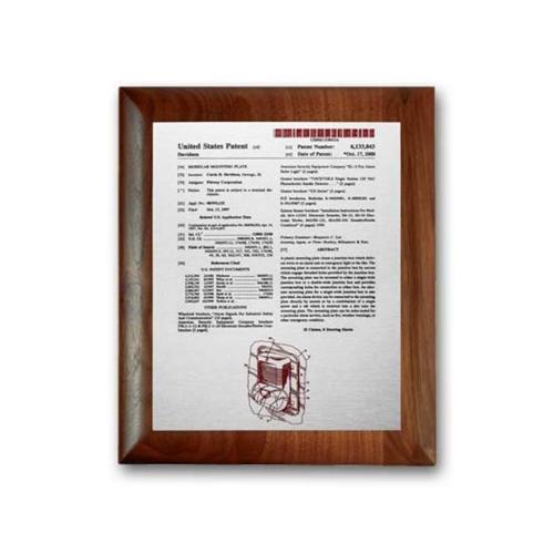 Awards and Trophies - Plaque Awards - Full Color Plaques - Etch/Colorfill Plaq - Walnut Rolled Edge