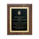Walnut Plaque w/Gold Edge Plate