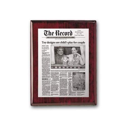 Awards and Trophies - Plaque Awards - Metal Photo Plaq - Rosewood