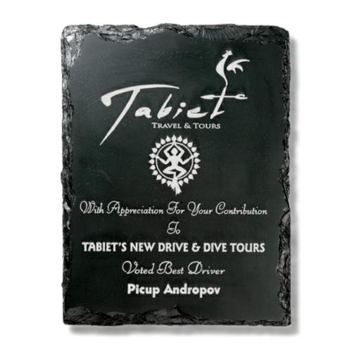 Awards and Trophies - Plaque Awards - Stonecast™ Slate Plaque