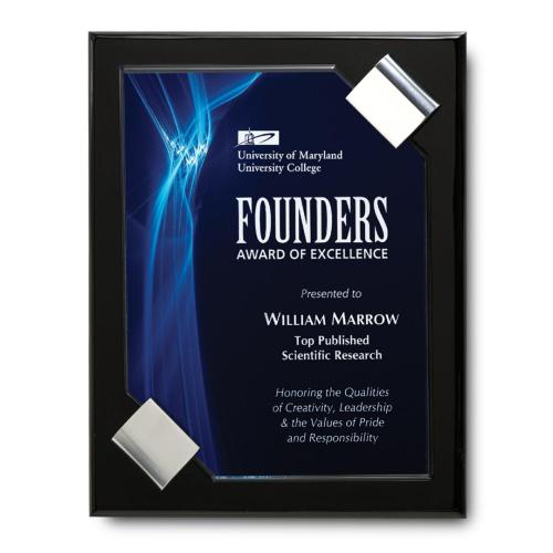 Awards and Trophies - Plaque Awards - Glass Plaques - Aluminum Niche Plaque