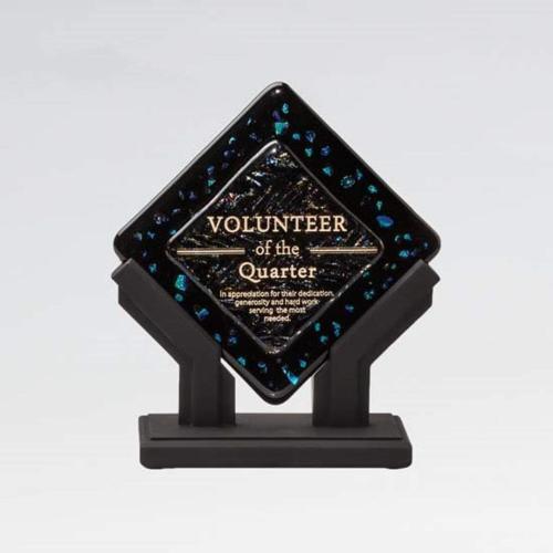 Awards and Trophies - Crystal Awards - Glass Awards - Art Glass Awards - Galaxy Diamond Glass Award
