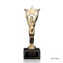 Star Achievement Star on Marble Metal Award
