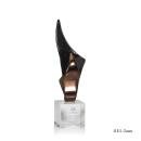 Gold Blaze Flame Glass Award