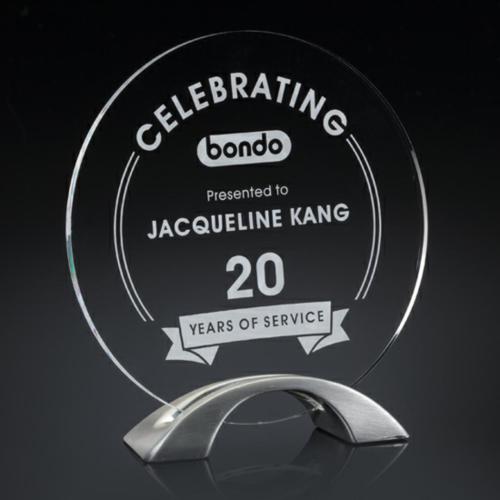 Awards and Trophies - Acrylic Awards - Strata Circle Acrylic Award