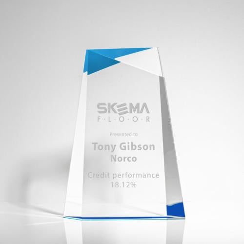 Awards and Trophies - Acrylic Awards - Blue Topaz Peaks Acrylic Award