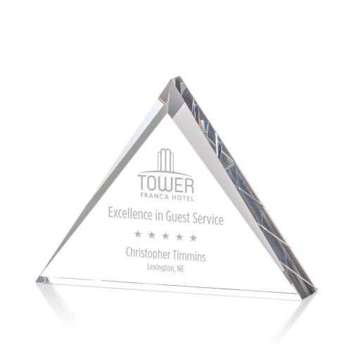 Awards and Trophies - Crystal Awards - Tideswell Pyramid Crystal Award
