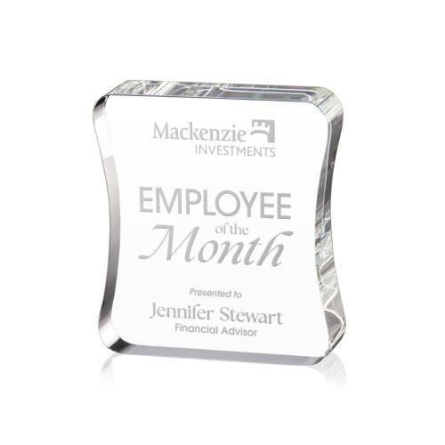 Awards and Trophies - Desktop Awards - Barre Rectangle Crystal Award